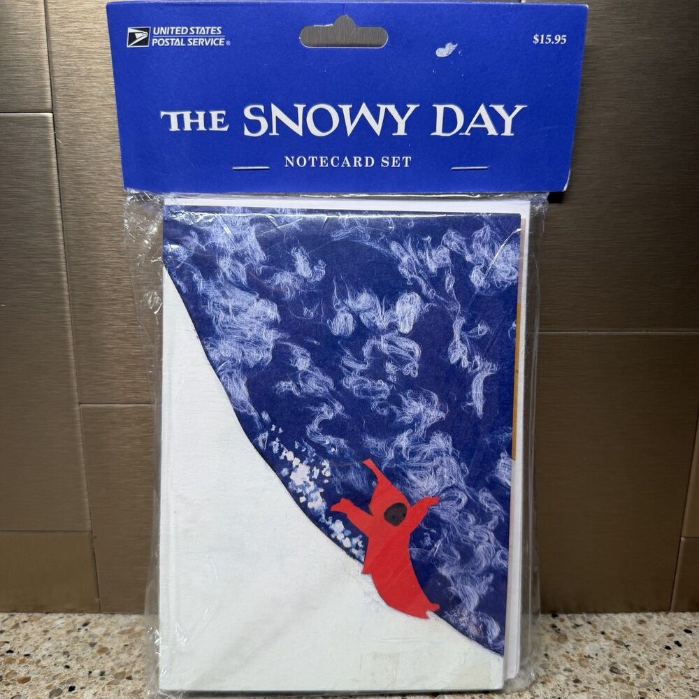 Sealed USPS The Snowy Day Notecard Set Ezra Jack Keats Stationery Ephemera